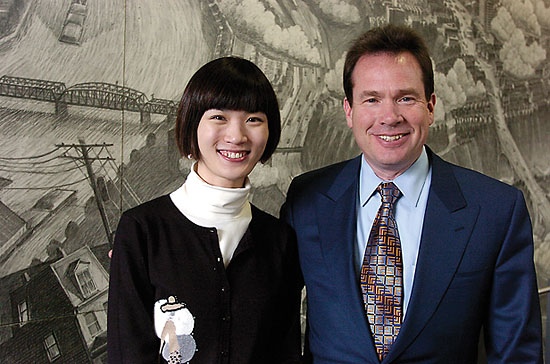 photo of Wei He and Bruce McWilliams 2008