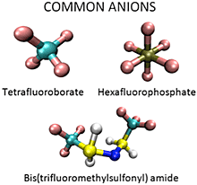 illustration of common anions